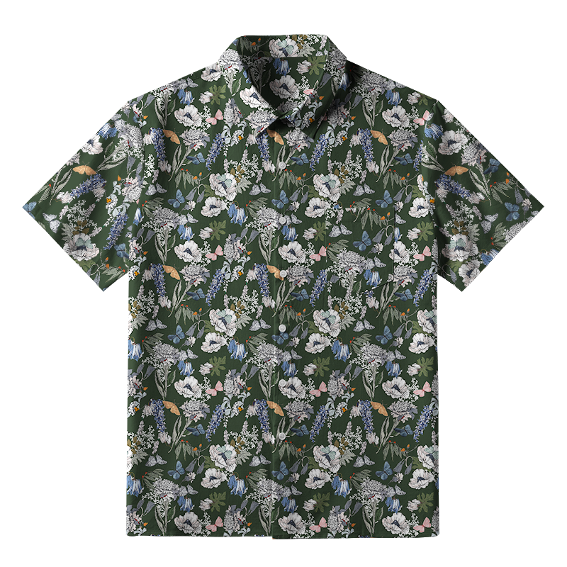 Tokyo-Tiger Garden Blooms Button-up Shirt