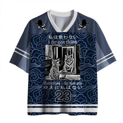 Tokyo-Tiger Thinking Cat Japanese Mesh Jersey
