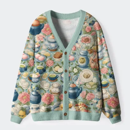 Tokyo-Tiger Afternoon Tea Time Ugly Cardigan Sweater