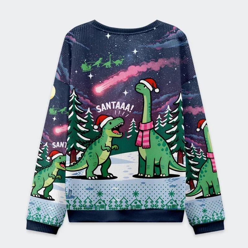 Tokyo-Tiger Dinosaur Era Christmas Ugly Sweatshirt