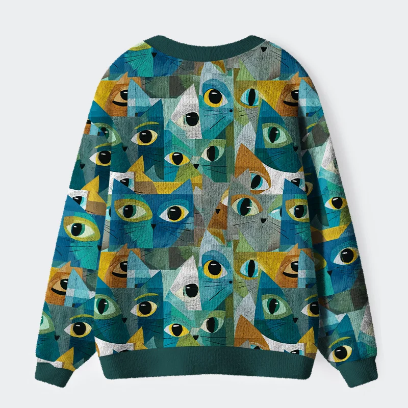 Tokyo-Tiger Cats Of All Kinds Ugly Cardigan Sweater