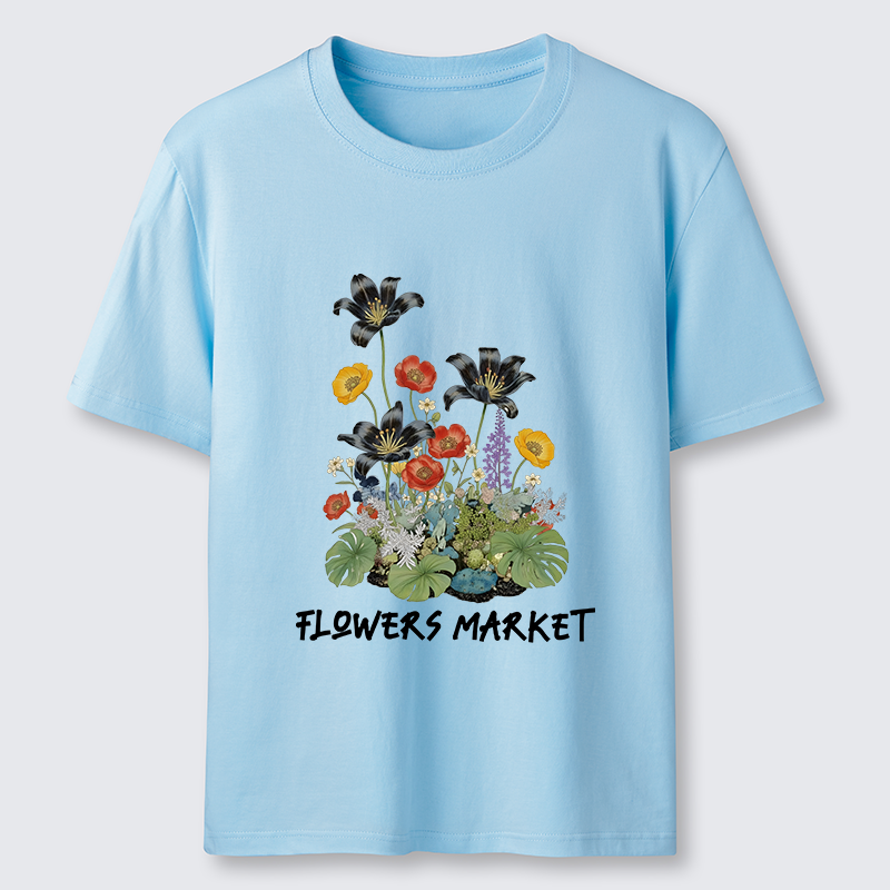 Tokyo-Tiger Beautiful Flowers Market Classic T-Shirt