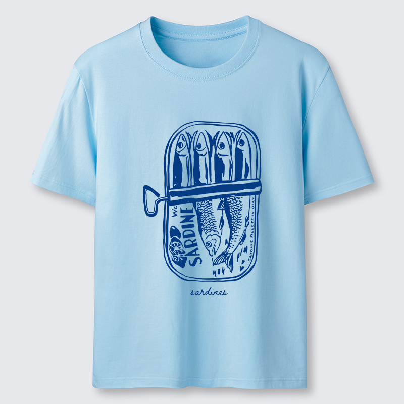 Tokyo-Tiger Woodcut Sardines Classic T-Shirt