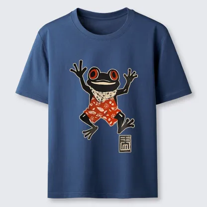 Tokyo-Tiger Japanese Happy Frog Ukiyoe Classic T-Shirt