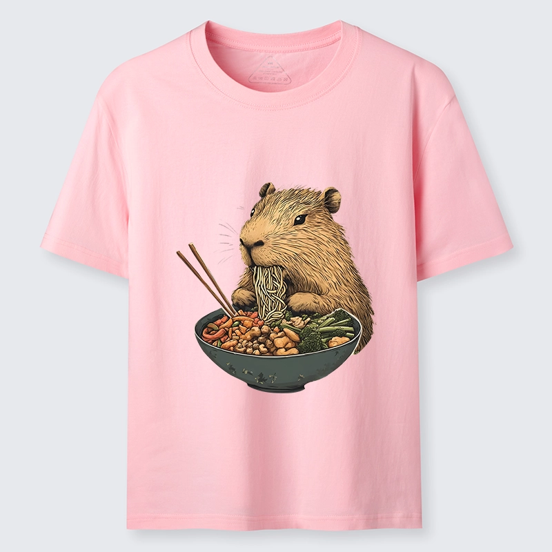 Tokyo-Tiger Capybara Eating Ramen Funny Classic T-Shirt