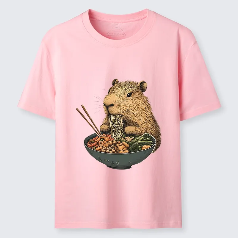 Tokyo-Tiger Capybara Eating Ramen Funny Classic T-Shirt