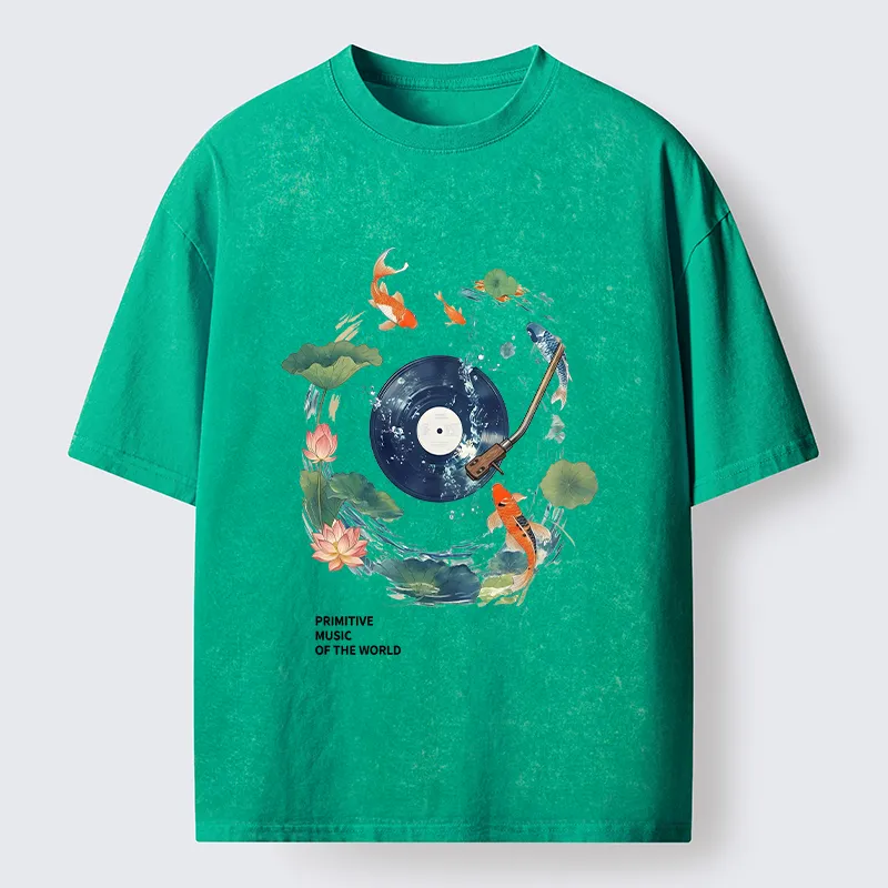 Tokyo-Tiger Underwater Record Washed T-Shirt