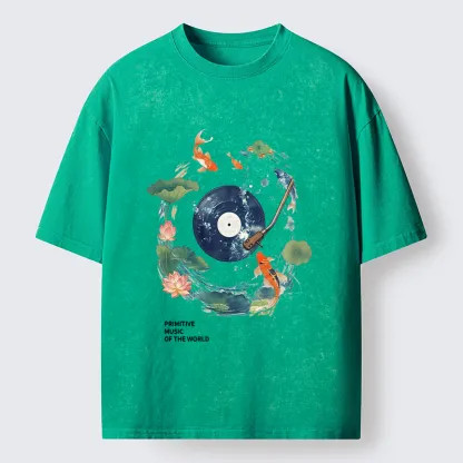 Tokyo-Tiger Underwater Record Washed T-Shirt