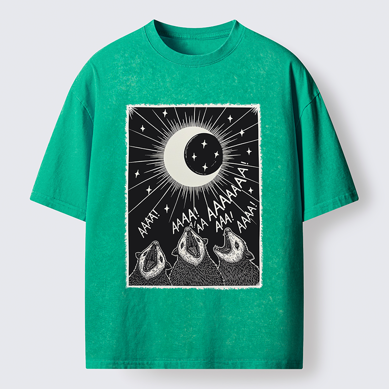 Tokyo-Tiger Howling Opossum Washed T-Shirt