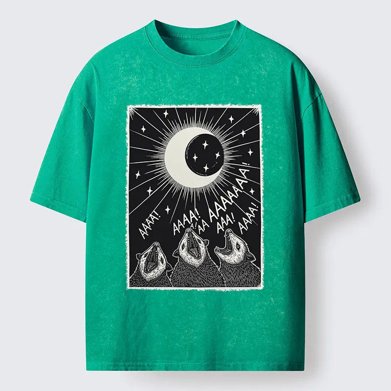 Tokyo-Tiger Howling Opossum Washed T-Shirt