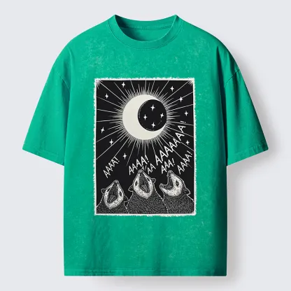 Tokyo-Tiger Howling Opossum Washed T-Shirt