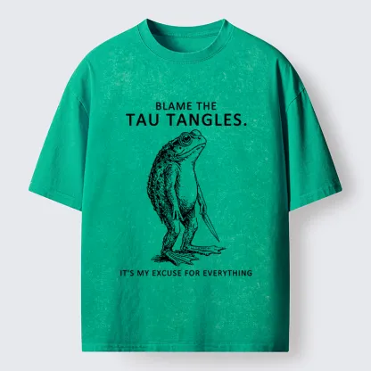 Tokyo-Tiger It's All Tau Tangles' Fault Washed T-Shirt