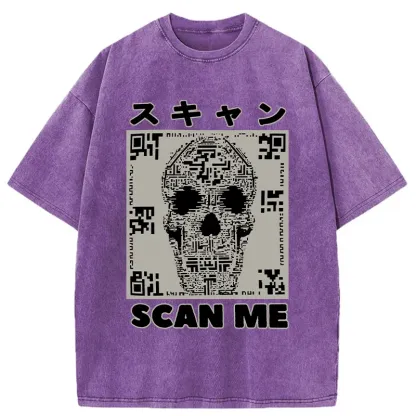 Tokyo-Tiger Please Scan Me Washed T-Shirt