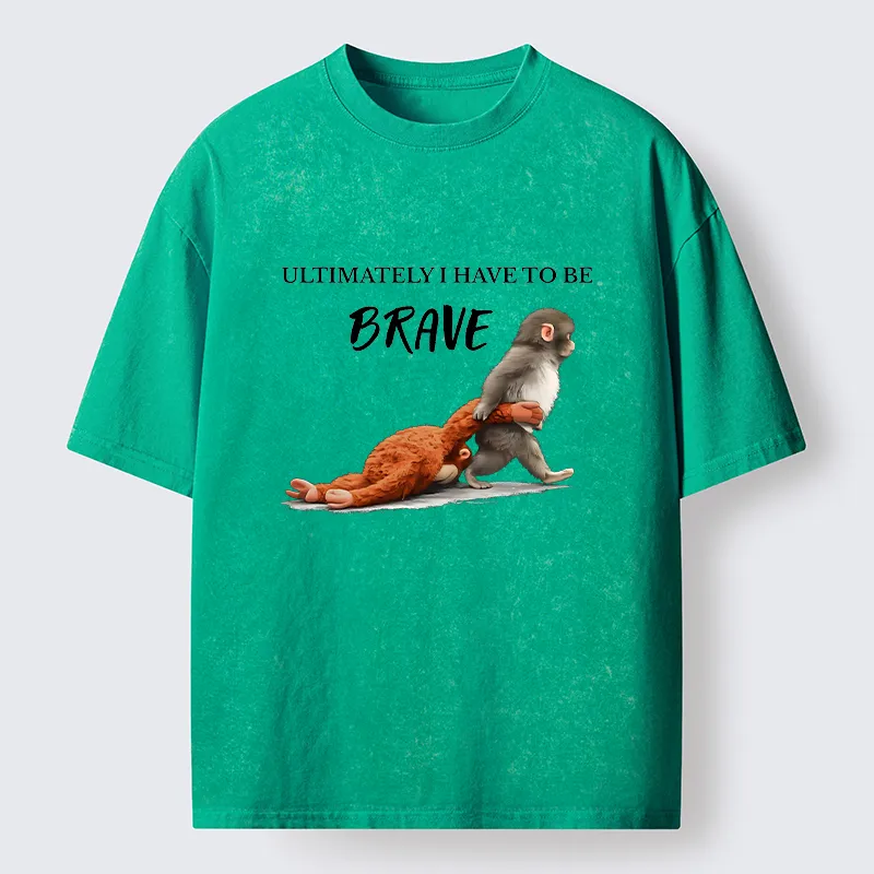 Tokyo-Tiger Punch Needs To Learn To Be Brave Washed T-Shirt