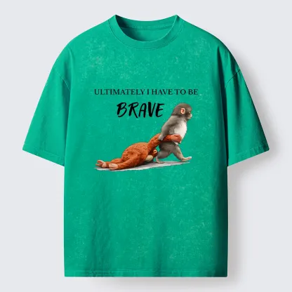Tokyo-Tiger Punch Needs To Learn To Be Brave Washed T-Shirt