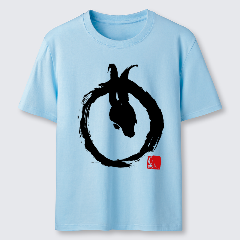 Tokyo-Tiger Ink Painting Zen Enso Rabbit Classic T-Shirt