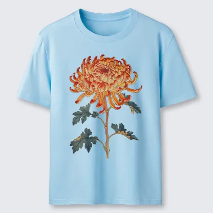 Tokyo-Tiger Japanese Chrysanthemum Flower Classic T-Shirt