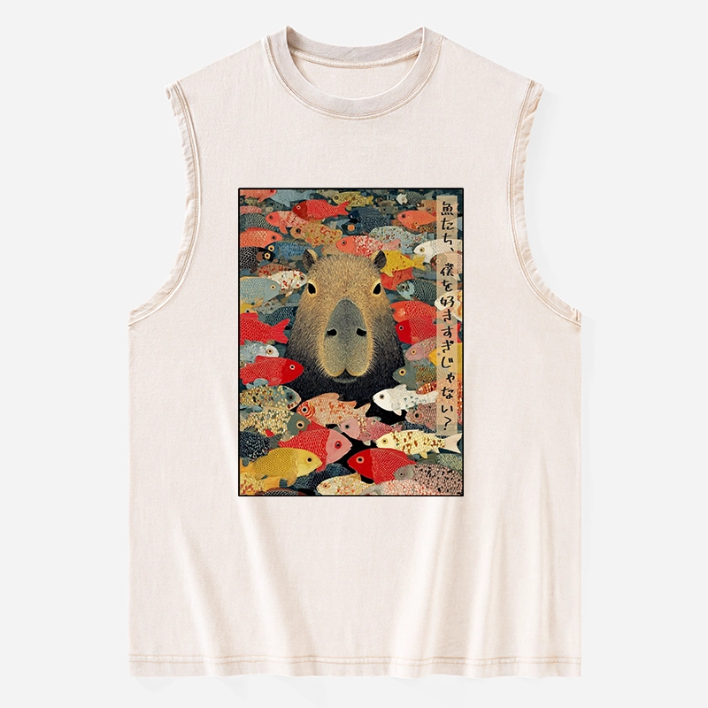 Tokyo-Tiger Am I Too Lovable? Washed Tank