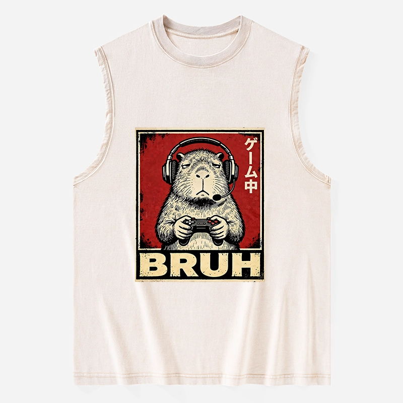 Tokyo-Tiger Funny Capybara Playing Games Washed Tank