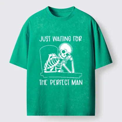 Tokyo-Tiger Waiting For The Right Person Washed T-Shirt