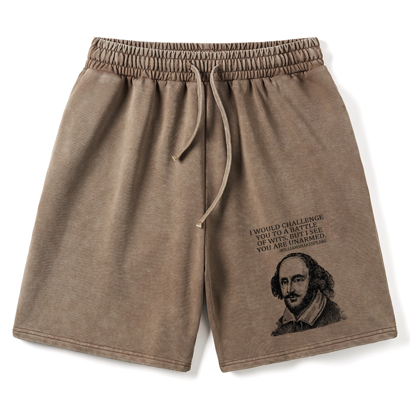 Tokyo-Tiger Your Intelligence Is Inferior To Mine Washed Shorts