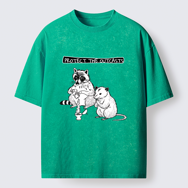 Tokyo-Tiger Prayer Of Raccoon And Possum Washed T-Shirt