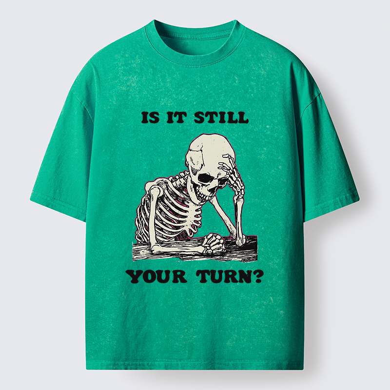 Tokyo-Tiger Waiting To Become A Skeleton Washed T-Shirt