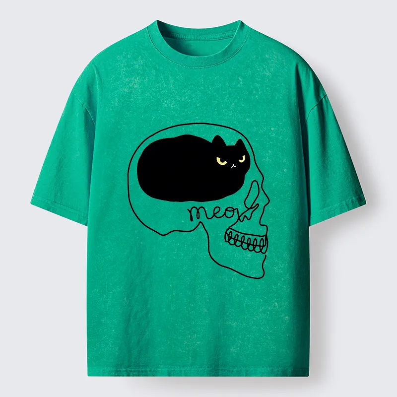 Tokyo-Tiger All I Can Think About Is Cat Washed T-Shirt