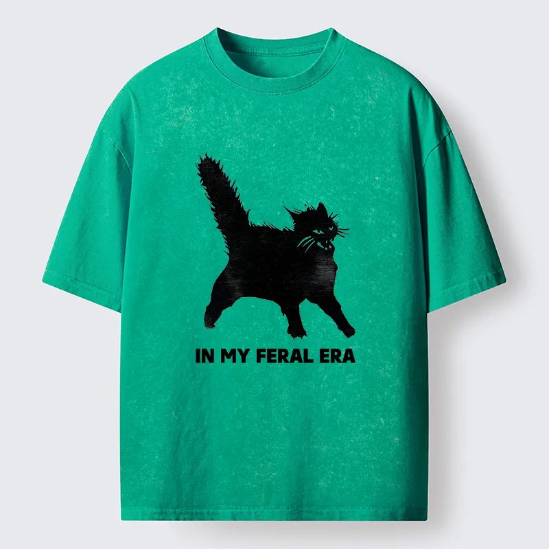 Tokyo-Tiger Wild Black Cat Washed T-Shirt Sale