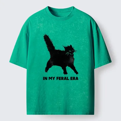 Tokyo-Tiger Wild Black Cat Washed T-Shirt