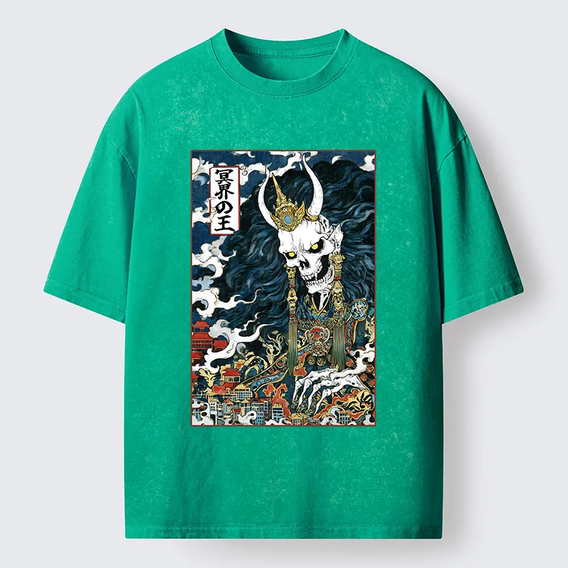 Tokyo-Tiger King Of The Underworld Washed T-Shirt