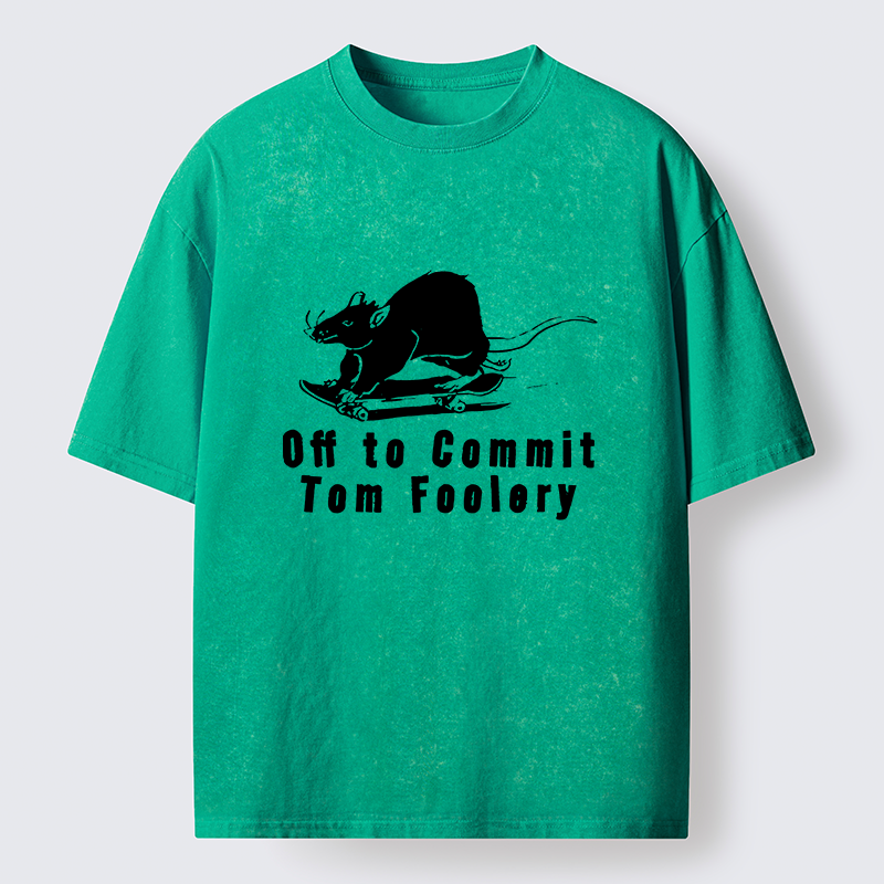 Tokyo-Tiger Mischievous Rat Washed T-Shirt