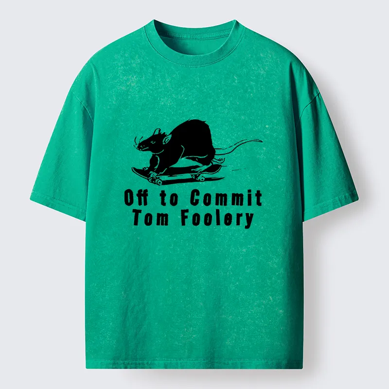 Tokyo-Tiger Mischievous Rat Washed T-Shirt