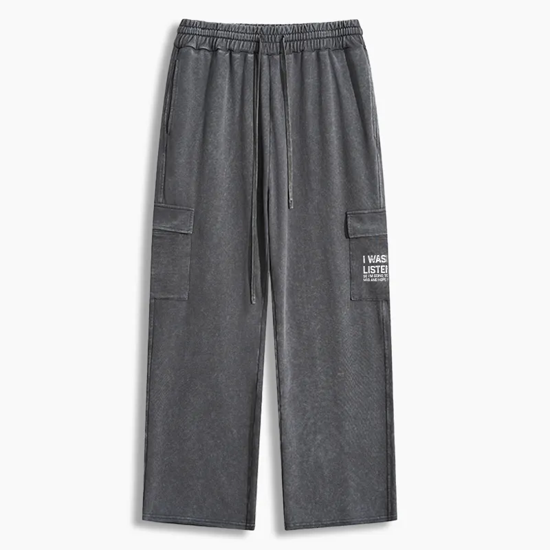 Tokyo-Tiger Indifferent To Everything Washed Utility Sweatpants