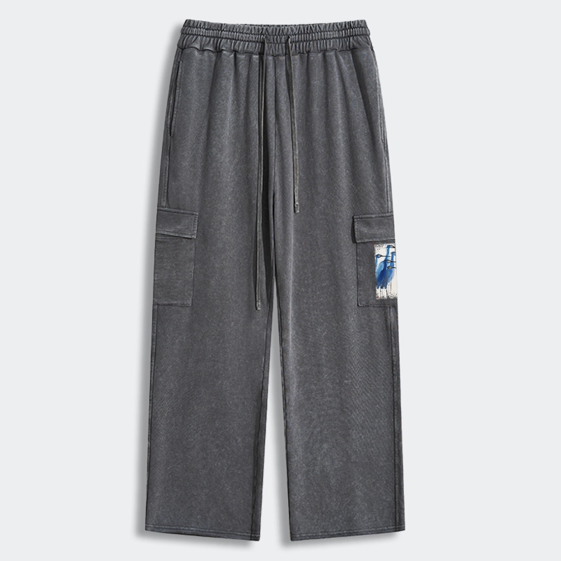 Tokyo-Tiger Wings That Never Yield Washed Utility Sweatpants
