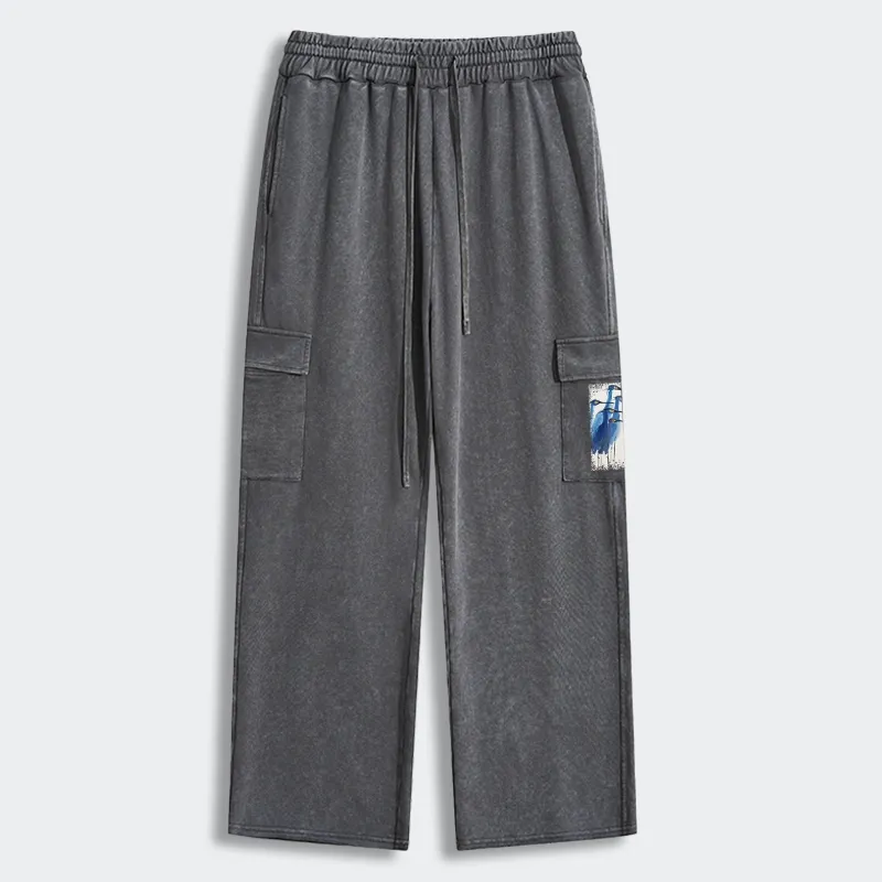 Tokyo-Tiger Wings That Never Yield Washed Utility Sweatpants