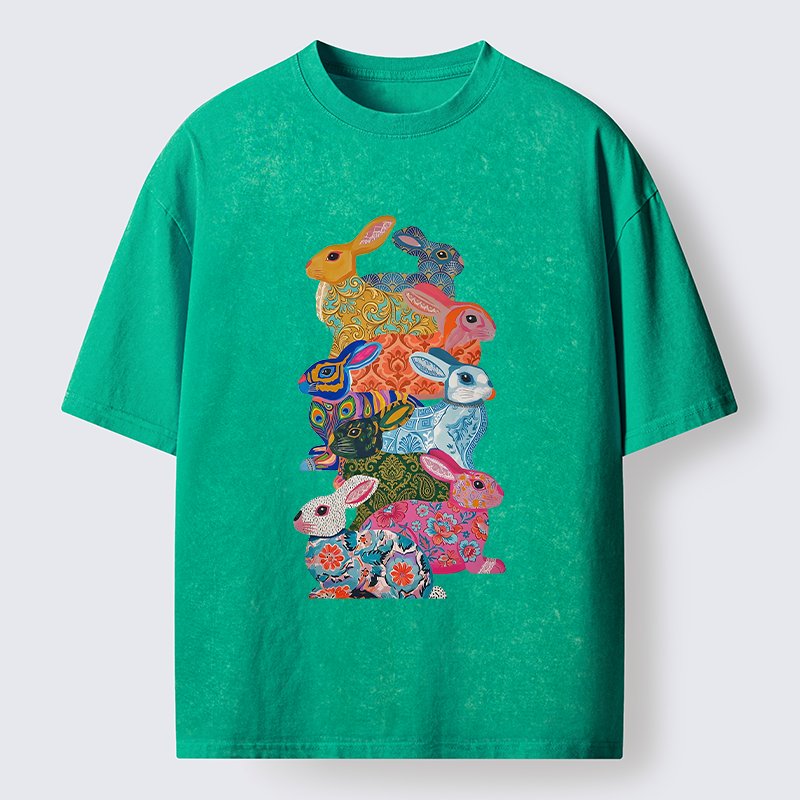 Tokyo-Tiger Easter Bunnys Washed T-Shirt