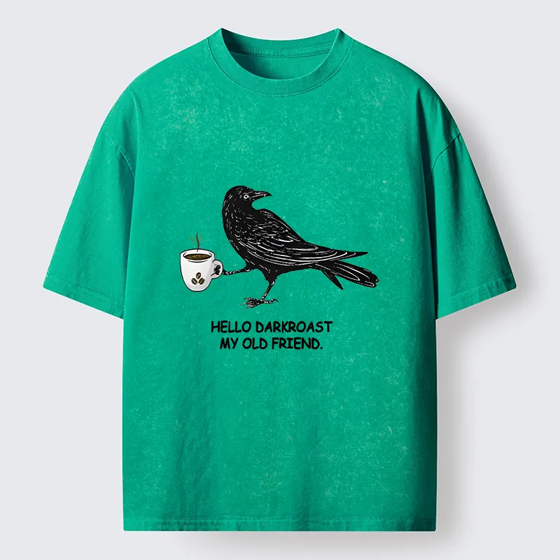 Tokyo-Tiger Raven Funny Washed T-Shirt