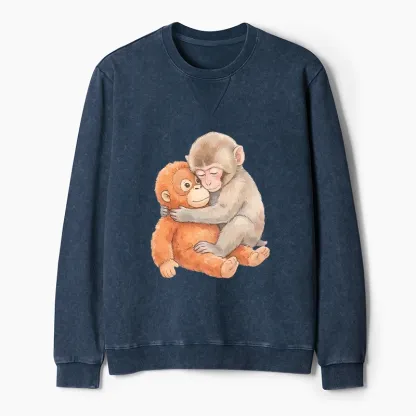 Tokyo-Tiger Poor Punch Washed Terry Sweatshirt