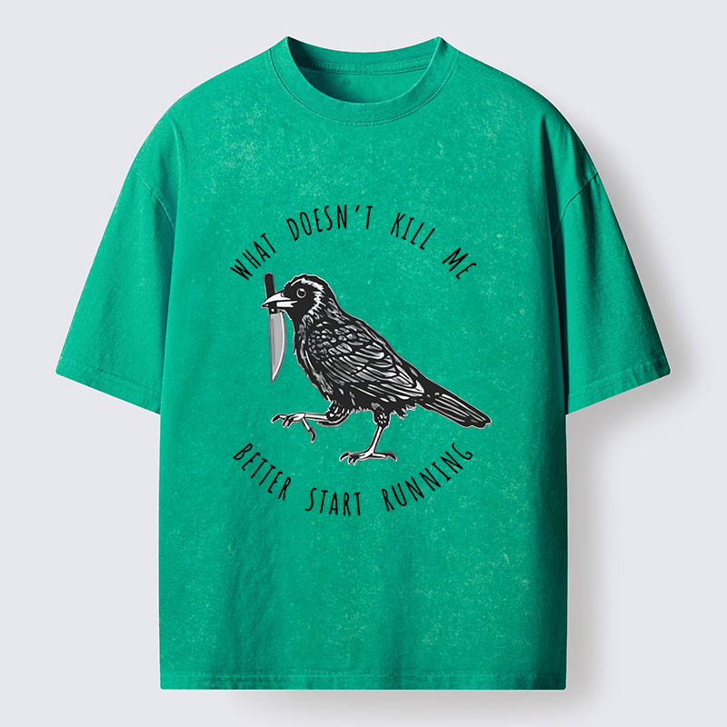 Tokyo-Tiger Clever Crow Washed T-Shirt