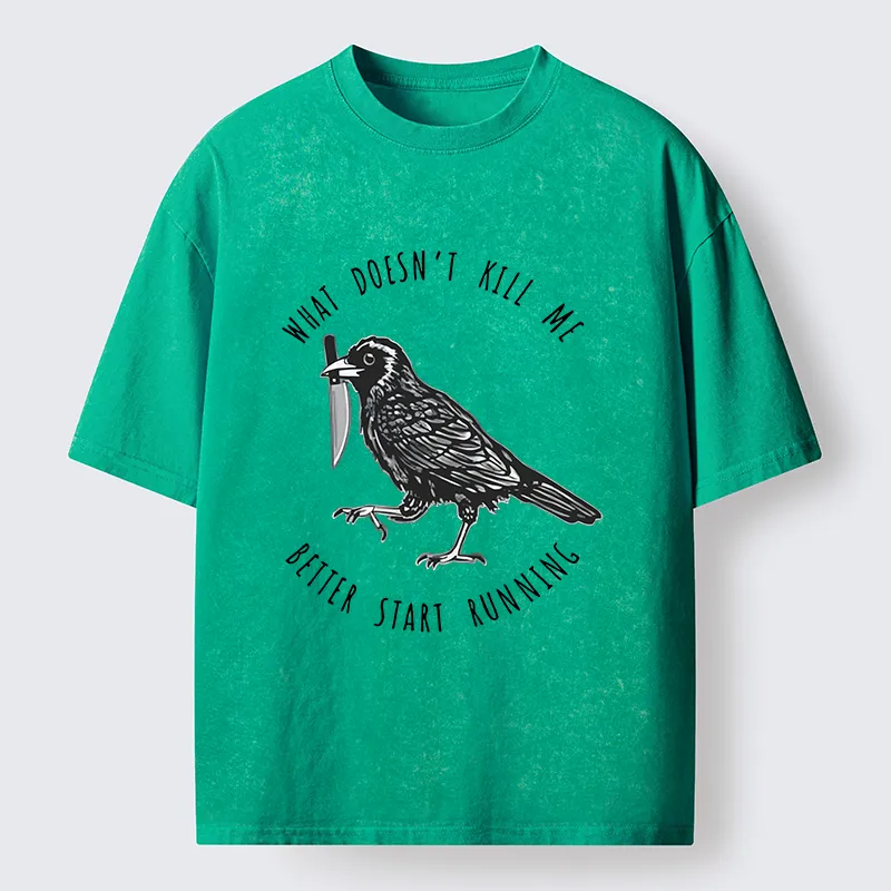 Tokyo-Tiger Clever Crow Washed T-Shirt