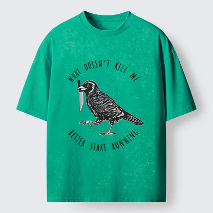 Tokyo-Tiger Clever Crow Washed T-Shirt