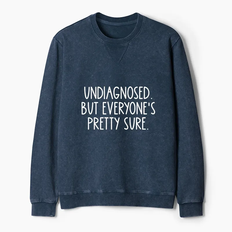 Tokyo-Tiger Self-diagnosed Illness Funny Washed Terry Sweatshirt