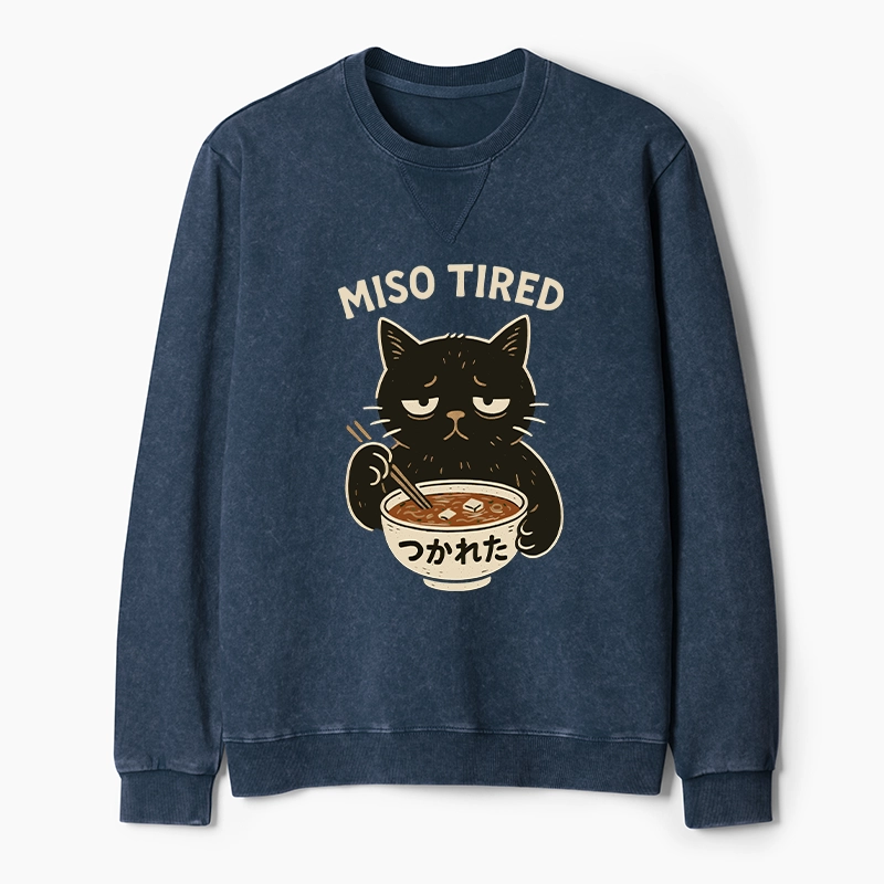 Tokyo-Tiger I’m So Tired Washed Terry Sweatshirt