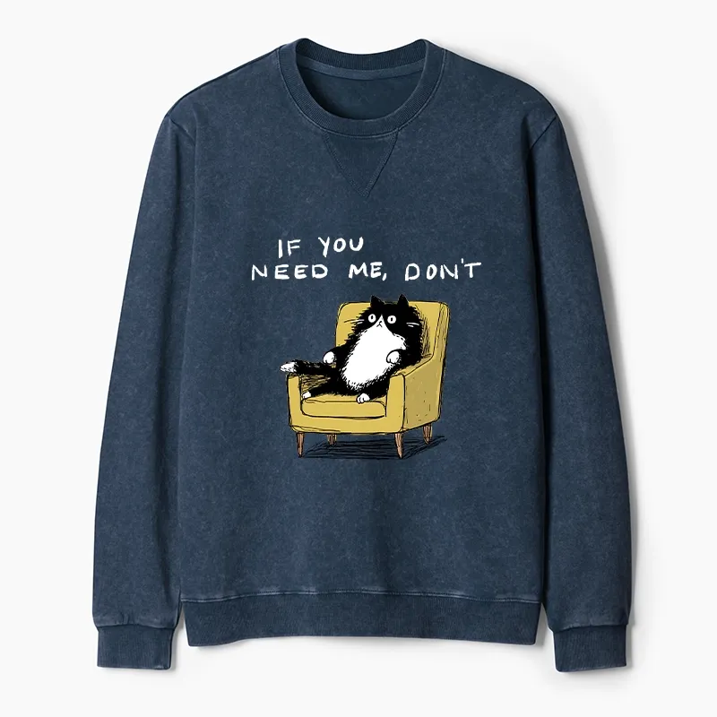 Tokyo-Tiger Unavailable Cat Washed Terry Sweatshirt