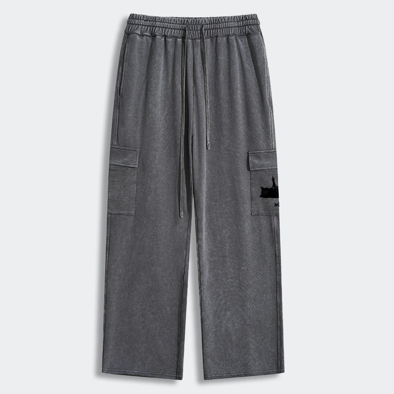 Tokyo-Tiger Cat Refused Washed Utility Sweatpants