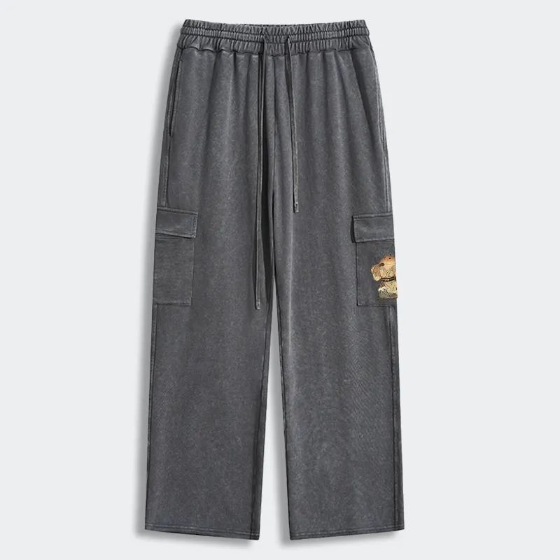 Tokyo-Tiger Capybara Archery Washed Utility Sweatpants