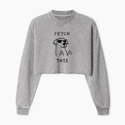 Tokyo-Tiger Rebellious Dog Washed Crop Sweatshirt