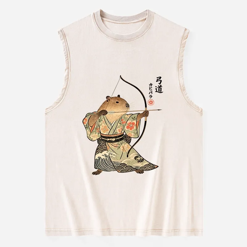 Tokyo-Tiger Capybara Archery Washed Tank Sale