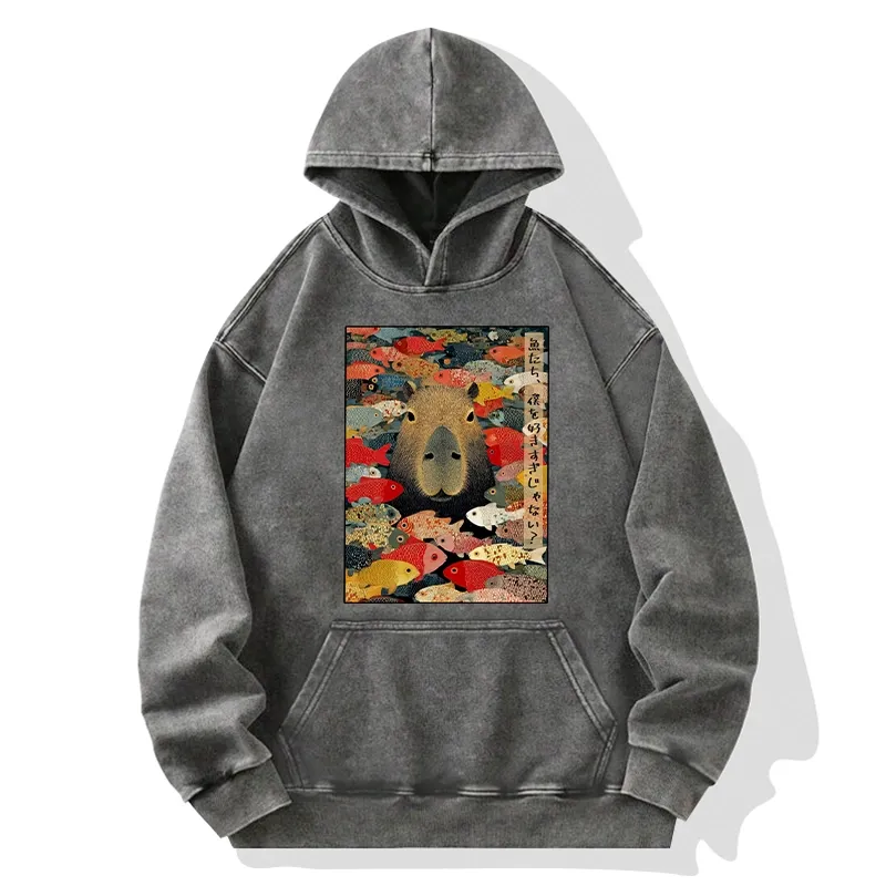 Tokyo-Tiger Am I Too Lovable? Washed Hoodie